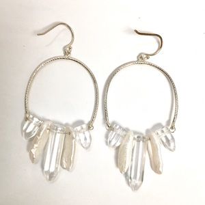 Silpada icicle sterling silver crystal earrings.
